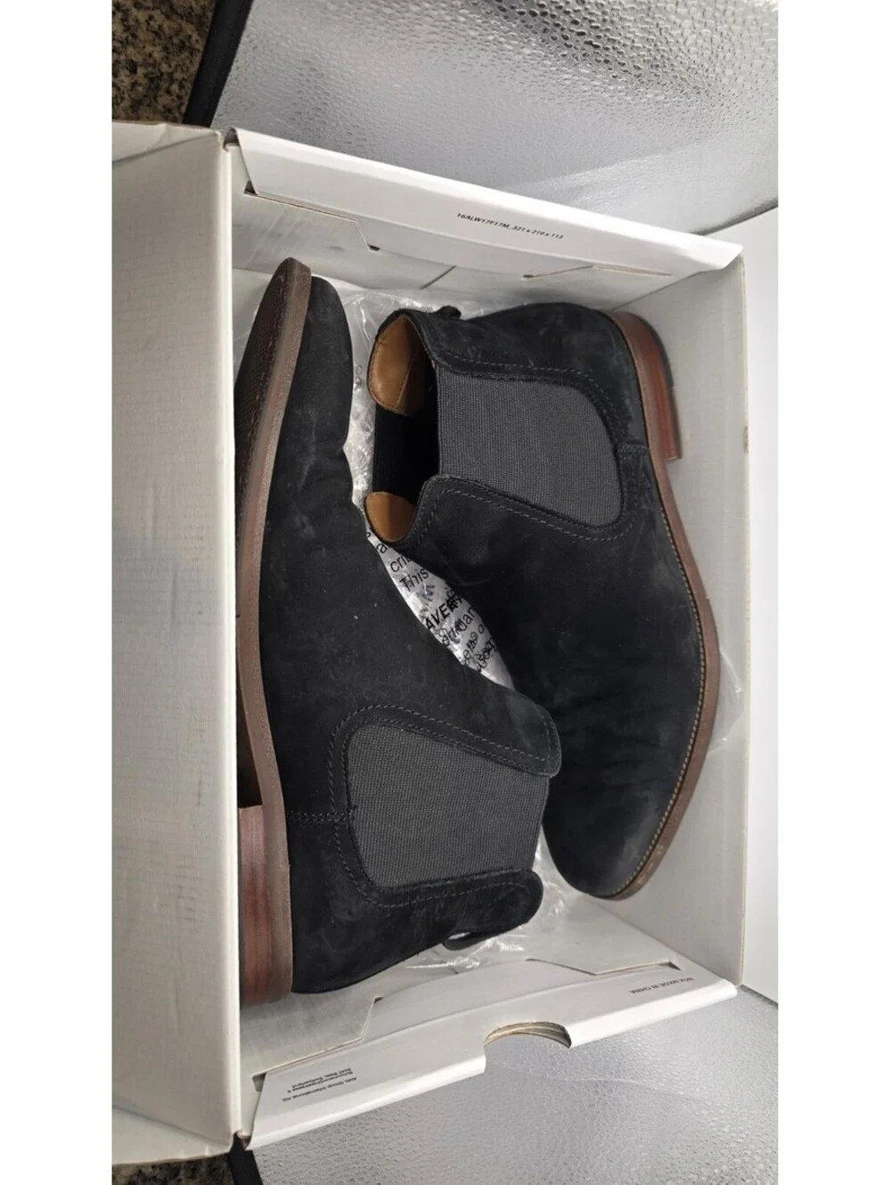 Aldo Biondi Chelsea Boots Men’s 7.5 Black Suede